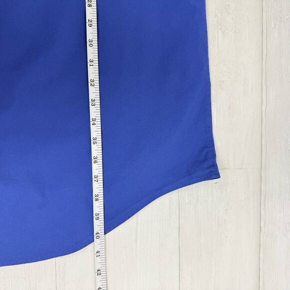 Universal Standard Cotton Poplin Shirt Dress M 18-20 Long Sleeves Blue Preppy - Picture 14 of 15